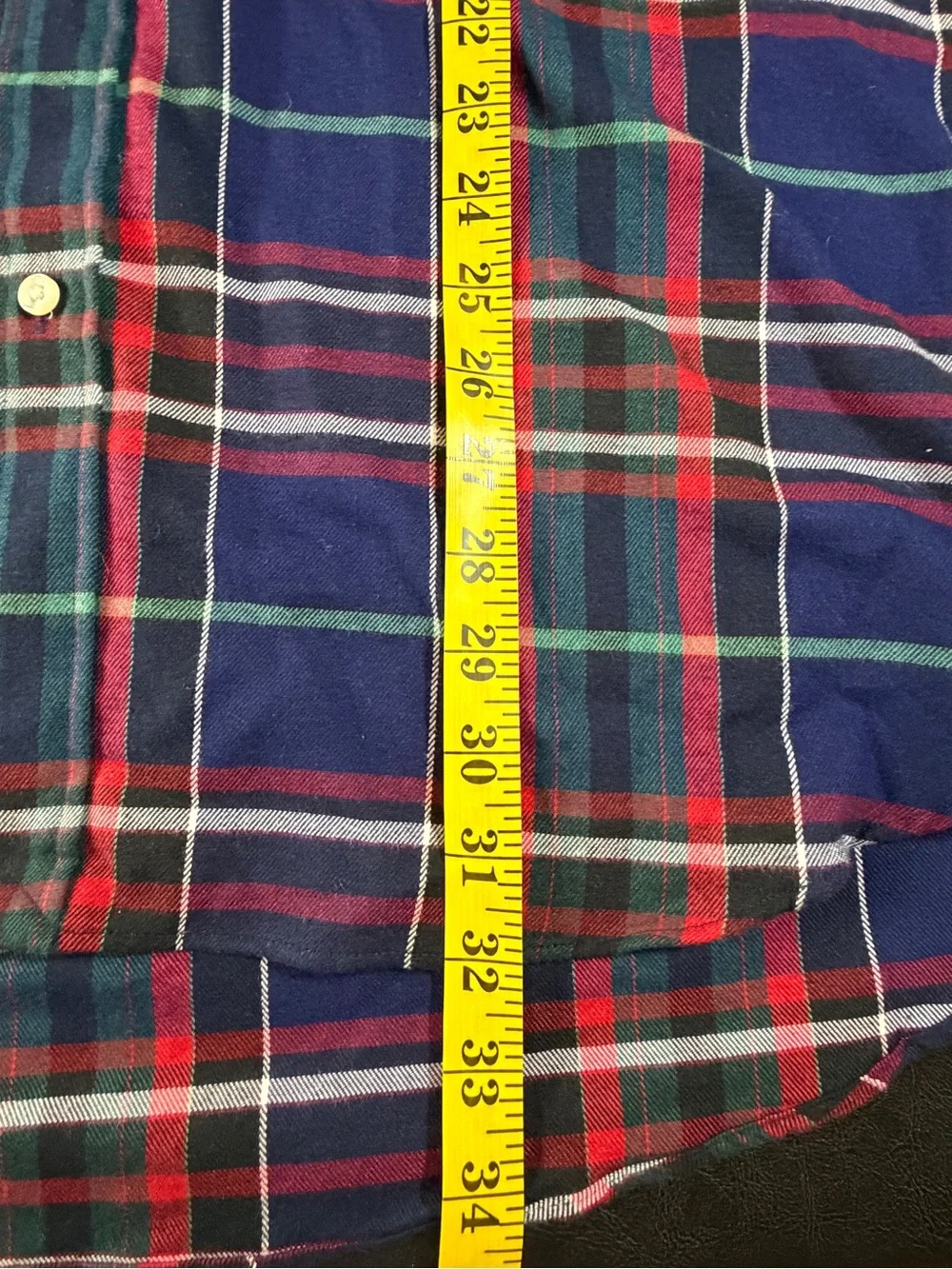 Polo by Ralph Lauren Navy Red Green Plaid Button-Down Shirt
